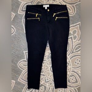 Michael Kors Black Jeans Pants Denim Zippers New